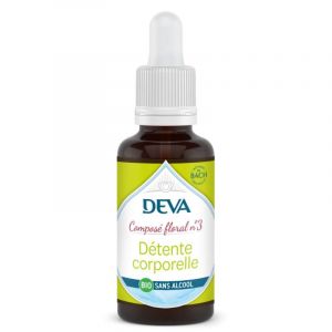 D&eacute;tente corporelle n&deg;3 - compos&eacute; floral bio deva - sans alcool 30ml