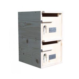 Boite aux lettres double toit plat