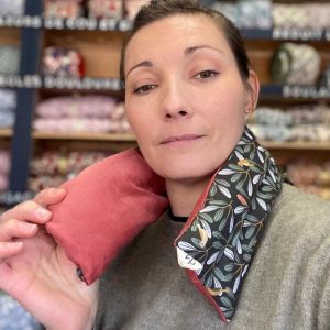 Bouillotte soin cervicale graine de lin empl&acirc;tre naturel chaud froid