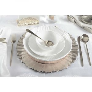 Dessous d'assiette filet argent brillant - lot de 6