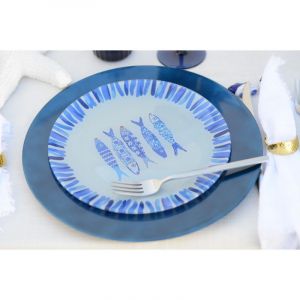 Dessous d'assiette bleu - lot de 6