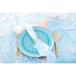 Dessous d'assiette &eacute;toile de mer dor&eacute;e - lot de 6