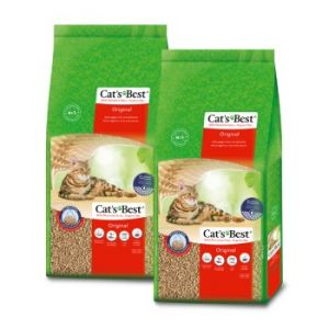 Cat's Best Litière agglomérante biodégradable Original 2x17,2 kg