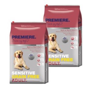 PREMIERE Sensitive Grain Free Adult au bœuf 2x12 kg