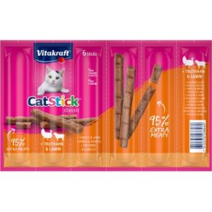 Vitakraft Cat-Stick mini 10 x 6 pièces Dinde et agneau