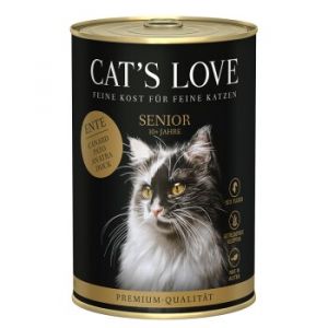 CAT'S LOVE Nourriture humide chat senior Canard 24x400 g