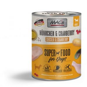MAC's Nourriture humide pour chien MAC Adult Poulet et canneberge 6x800 g