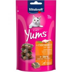 Vitakraft Cat Yums Poulet et herbe aux chats 9x40 g