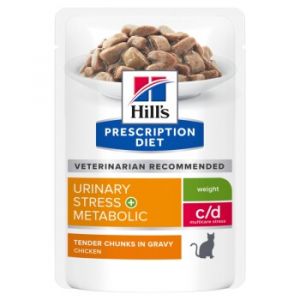 Hill's Prescription Diet c/d Urinary Stress + Metabolic au poulet 48x85 g