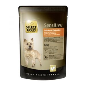 SELECT GOLD Nourriture humide pour chien Sensitive Adult Dinde au topinambour 24x100 g