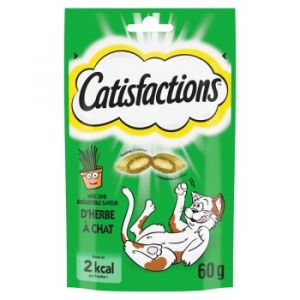 Dreamies CATISFACTIONS Friandises pour chat et chaton 6 x 60 g Herbe aux chats