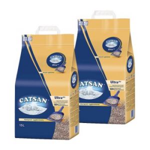 CATSAN Litière agglomérante Ultra plus 2x15 l