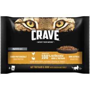 CRAVE Multipack Poulet et dinde 88x85 g