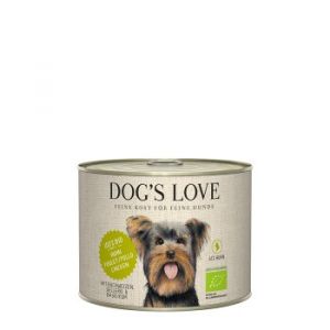 DOG'S LOVE Amour de Chien Nourriture Humide Chien, Adulte, Bio 6x200 g Poulet au sarrasin et au céleri
