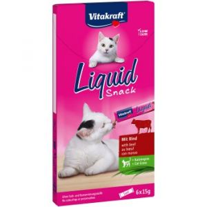 Vitakraft Friandise liquide Cat 11x6 pièces Bœuf et herbe à chat 66x15 g