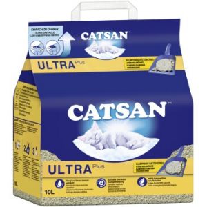 CATSAN Litière agglomérante Ultra plus 10 l
