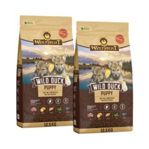 WOLFSBLUT Croquettes Chien Junior Canard Sauvage 2x12,5 kg