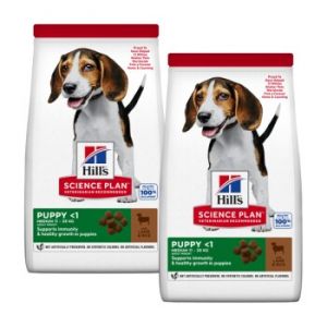 Hill's Science Plan Medium nourriture pour chiots, avec DHA issu d’huile de poisson Agneau et riz 2x14 kg