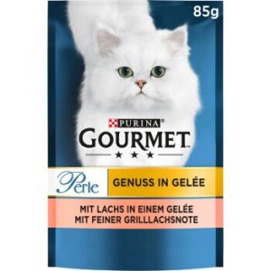 GOURMET PURINA Perle D&eacute;licieux en gel&eacute;e 26&nbsp;x 85&nbsp;g Saumon