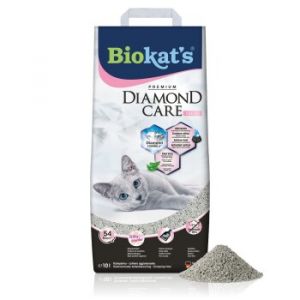 Biokat's litière agglomérante Diamond Care fresh à l'aloé vera 10 l