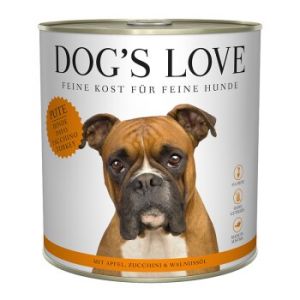 DOG'S LOVE Adult Classic 6x800g Dinde aux pommes et aux courgettes