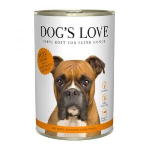 DOG'S LOVE Amour de Chien Adulte Classique 6x400g Dinde, pomme, courgettes et huile de noix