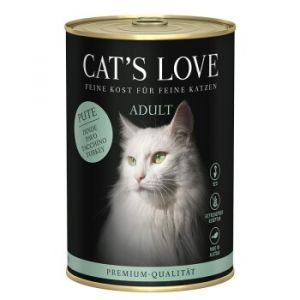 CAT'S LOVE Nourriture humide chat adulte Pure dinde 6x400 g