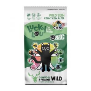 Lucky Lou Food Code croquettes pour chat, senior, volaille et gibier 340 g