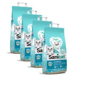 Sanicat Litière pour chat agglomérante au savon de Marseille 4x10 l