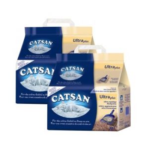 CATSAN Litière agglomérante Ultra plus 2x10 l
