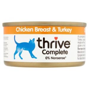 Thrive Complete pour chat 12 x 75 g Poitrine de poulet et de dinde