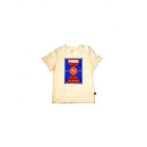 T-shirt puma bppo basket blank ba enfant beige