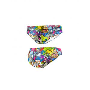 Maillot de bain turbo homme waterpolo loki comic celeste imprimé