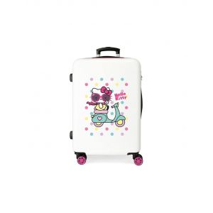 Trolley abs 50cm.4r.hello kitty you are cute blanc