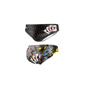 Maillot de bain turbo homme de waterpolo fire dice black print