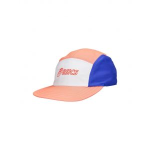 Casquette running asics performance running 5 panneaux corail sol