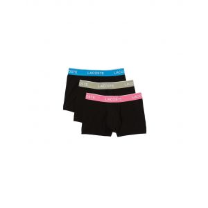 Slip lacoste 3pk ceinture contraste noir homme