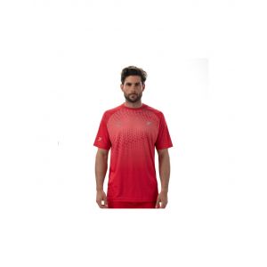 T-shirt pádel drop shot de benara lime red/white homme
