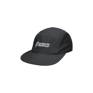 Casquette running asics performance running 5 panneaux noire