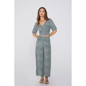 Tezenis Jupe-culotte en Toile Broderie Smock Femme Bleu Ciel Taille M