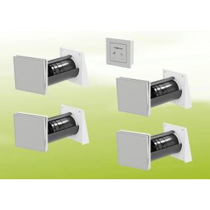 4x Viessmann Vitovent 100-D Typ H40E B55 (L) avec kit de ventilation et unit&eacute; de commande 100-D filaire