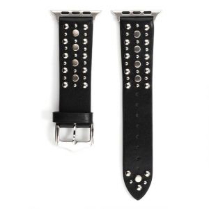 Bracelet en Cuir &agrave; Rivets pour Apple Watch