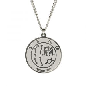 Collier avec Pendentif Signe du Zodiaque Astrologique Homme ou Femme