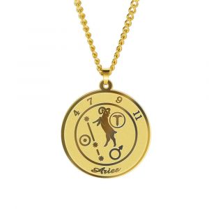 Collier avec Pendentif Signe du Zodiaque Astrologique Homme ou Femme