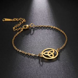Bracelet Triquetra Noeud de la Trinit&eacute; Celtique