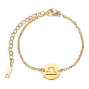 Bracelet avec Pendentif du Signe du Zodiaque Astrologique