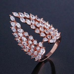 Bague Plumes Aile d'Anges en Zircon