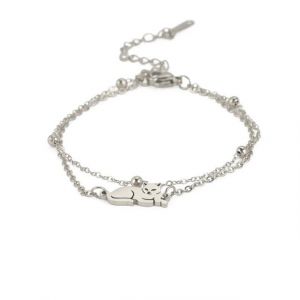 Bracelet Chat Argent et Or
