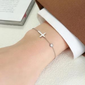 Bracelet avec Croix pour Femme Or & Argent