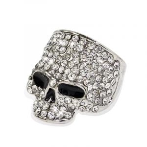 Bague Tête de Mort en Strass